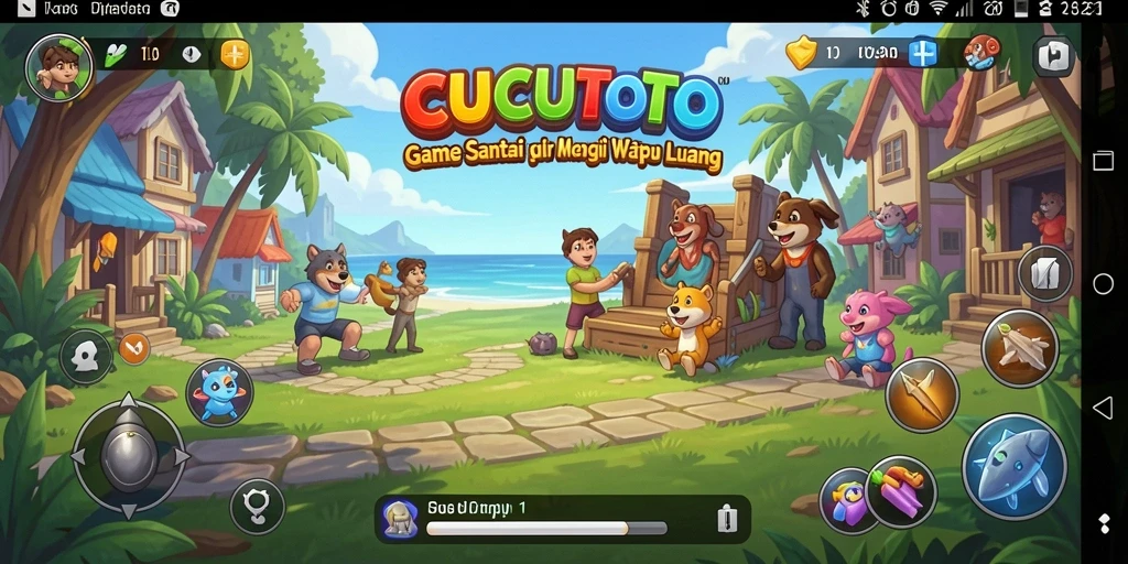 Screenshot dari gameplay CUCUTOTO yang sangat menarik dan interaktif.