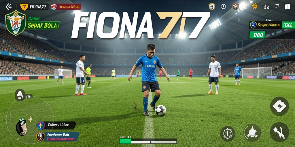 Tangkapan layar FIONA77 menampilkan aksi pertandingan sepak bola yang mendebarkan.