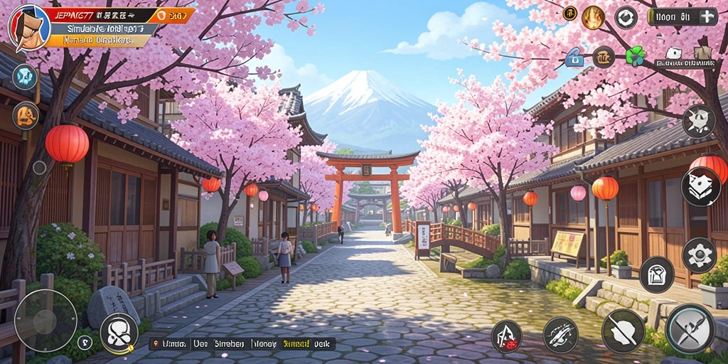 Tampilan gameplay menarik JEPANG77 yang menampilkan kebudayaan Jepang.