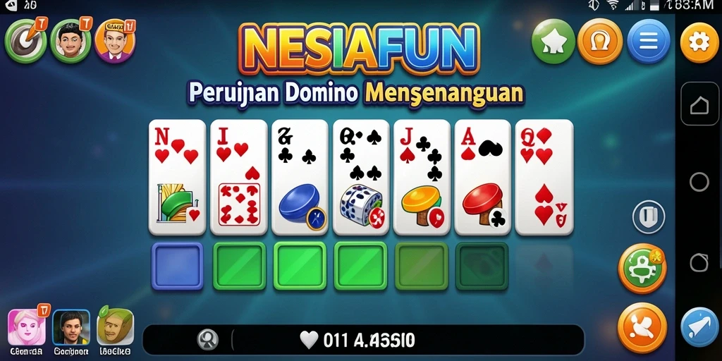 Tampilan gameplay domino yang menarik dan interaktif.