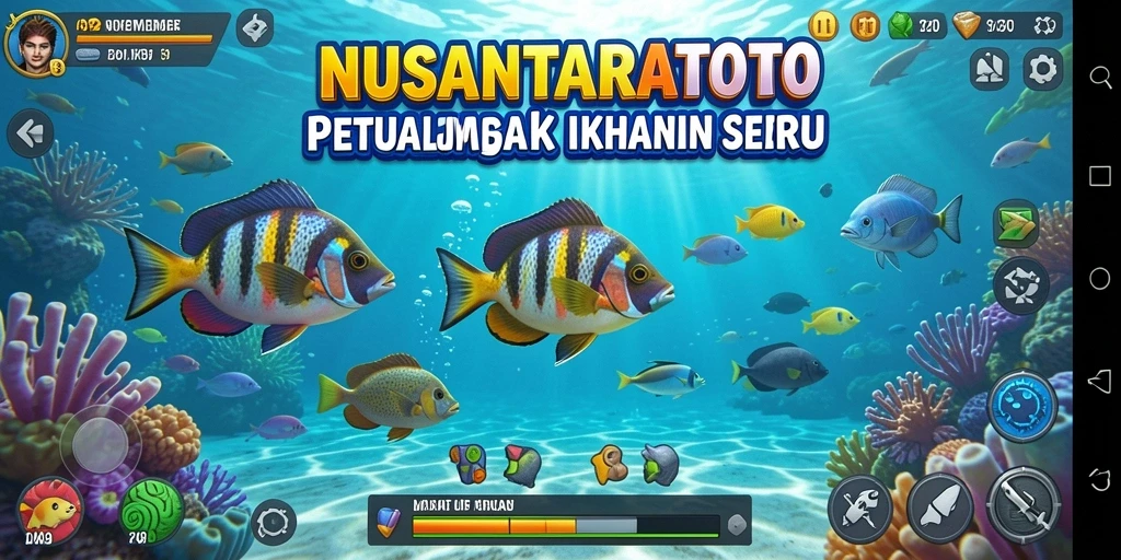 Screenshot gameplay NUSANTARATOTO menampilkan aksi seru menembak ikan.