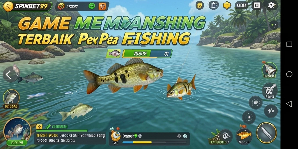 Screenshot SPINBET99 menampilkan aksi memancing yang menegangkan.